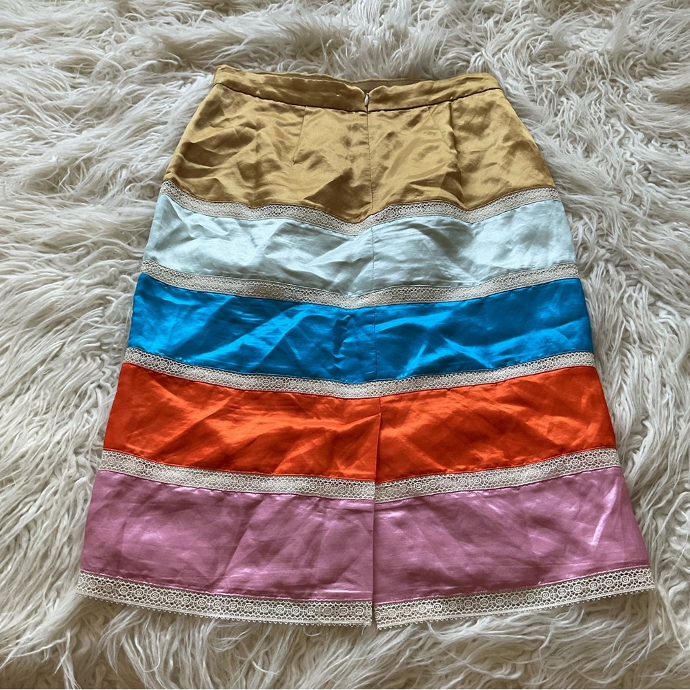 J Crew Crochet Ribbon Pencil Skirt in Color Block - Picture 5 of 5